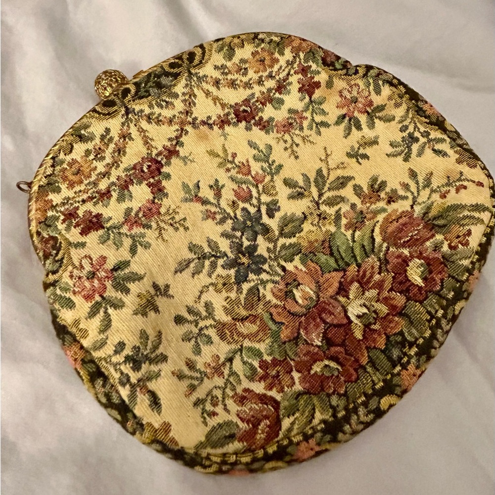 Vintage Floral Tapestry Small Purse